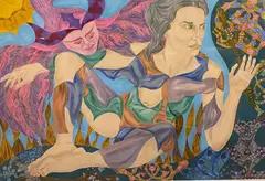 Joyce Cole, The Visitor, Watercolor on paper