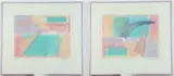 Clay Huffman, Pair of Untitled Monotypes, 1986, Pencil noted as a "monotype," signed and dated "86" at base