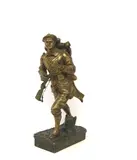 Henri Fugere, Sur Le Front (On the Front), Bronze statue signed at base