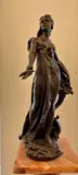 Jean-Baptiste Germain, Gathering, Late 19th century patinated bronze statue