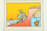 Peter Max, Blue Columbus, circa 1980, Pencil signed and numbered at base