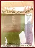 Robert Rauschenberg, For Trisha Brown Dance co. at Castelli Gallery May 16-30, circa 1981, Unfolded offset print with colors designed by Robert Rauschenberg for Leo Castelli Gallery's exhibition "Artists' Benefit For the Trisha Brown Dance Company" (New York City