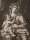 John Smith, Doctor Parvulorum (Virgin and Child), Mezzotint first published in 1681 by John Smith, and executed by Isaac Beckett (English, 1653-1688)