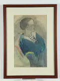 French School, Boy with Yellow Armband, 1913, Pencil dated and with undecipherable signature