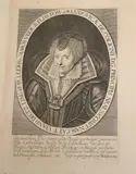 Crispin van Queboren, Portrait of Louise de Coligny, circa 1625, Engraving published by Broer Jansz in The Netherlands