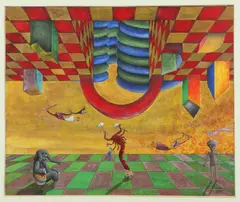 Cocol Bernal, El Mundo al Reves, 1994, Watercolor and gouache on paper
