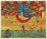 Cocol Bernal, El Mundo al Reves, 1994, Watercolor and gouache on paper