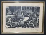 Costa Rican School, Parque, 1966, Pencil titled, signed and dated at base
