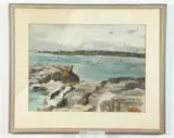 Ralph Cottle, Southern Maine Coastline, Watercolor on paper