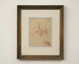 French School, Woman Holding a Sword, Red chalk