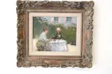 Tea Time by French School, Oil on canvas, sold Jun 2023