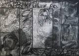 Rudy Pozzatti, Black Passion, 1975, Limited edition aluminum plate lithograph numbered 3