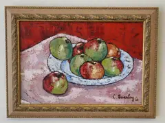 Cecil Everley, Still Life with Apples, 1962, Oil on canvas