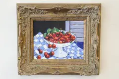 Cecil Everley, Bowl of Cherries, 1989, Oil on canvas