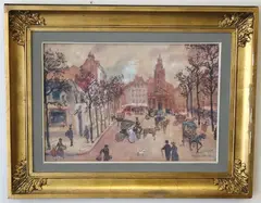 Henri Grenier, Saint-Etienne-du-Mont, Watercolor on paper