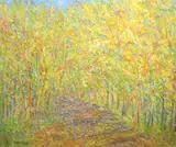 Nathan Letovsky, Autumn in the Forest, 1997, Oil on canvas signed lower left-hand corner