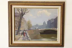 Nikolai Sokolov, View of Saint Petersburg, Oil painting on board