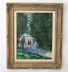 Frederick McDuff, Sunday afternoon Walk, Oil on canvas