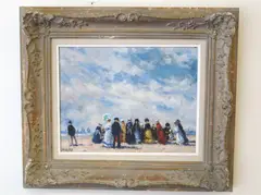 Frederick McDuff, Day at the Beach, Oil on canvas