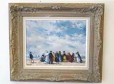Frederick McDuff, Day at the Beach, Oil on canvas