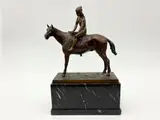 Helmut Schievelkamp, Nymph on Horseback, Bronze rests on a marble base