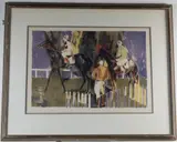 Camille Hilaire, Jockey, circa 1960, Limited edition lithograph. pencil signed lower right hand corner