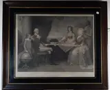 Edward Savage, George Washington and Family, circa 1798, The engraving on the table appears to be Pierre L'Enfant's 1792 plan