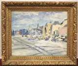Thomas Edmund Quiggle, Winter Landscape, Oil on canvas