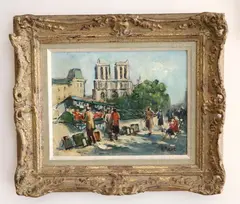 André Michel, Notre-Dame de Paris, Oil on canvas painting