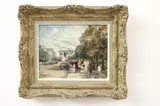 André Michel, Avenue des Champs-Elysees, Oil on canvas painting