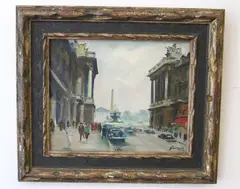 Fernand Guignier, Place de la Concorde and its Obelisk, 1954, Oil on canvas