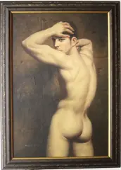 Yaoge, Academic Style Male Nude, 2013, [LGBTQ+ INTEREST], Oil on canvas
