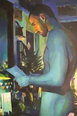 Two Sources of Light, 2012, [LGBTQ+ INTEREST] by Nebojsa Zdravkovic, Oil on canvas, sold Jun 2023