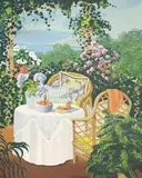Ana Laura Arakelian, Breakfast Table, circa 1990, Ink signed "AL-ARAKELIAN" at base