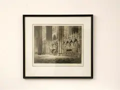 Axel Haig, Cathedral d'Amiens, Pencil signed lower right hand corner