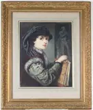 Continental School, A Beauty!, Pastel on paper