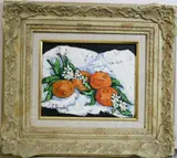 Cecil Everley, Tangerines with Blossoms, Oil on canvas