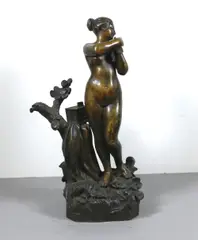 James Pradier, Lesbie, Patinated bronze statue