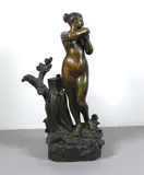 James Pradier, Lesbie, Patinated bronze statue