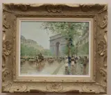 Andre Gisson, Arc de Triomphe in Paris, Oil on canvas