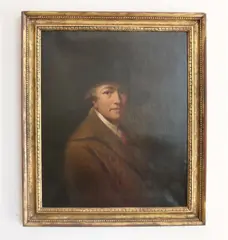 Self Portrait by Joseph Wright of Derby, English school 19th century oil on canvas painting, sold Jul 2023