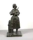 Untitled by Princess Marie Christine Caroline von Orleans, Joan of Arc Praying, 19th century patinated bronze statue. - Height: 9.5 inches, sold Jul 2023