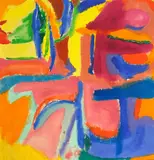 Arlette Jassel, Seen from Above, circa 1974, Acrylic stain on canvas