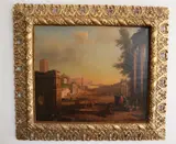 Ancient Ruins of Roman Forum at Sundown by Italian School, Oil on canvas, sold Jul 2023