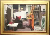 James Penney, Studio; Lincoln Arcade, 1938, Verso ink signed "PENNEY" on a stretcher bar and a "Janet Marqusee Fine Art LTD" gallery label confirming artist, title, size and medium