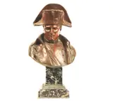 Incised signature; Paris foundry mark by Bronze Bust Of Napoleon After Emile Pinedo, Mottled charcoal and white marble base, sold Jul 2023