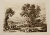 Claude Lorrain, Three Works: Beauties of Claude Lorraine, Three sepia etching aquatints engraved by Thomas Goff Lupton (an English engraver and artist, 1791