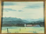 Ralph Cottle, Maine Landscape, Watercolor on paper