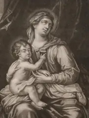 John Smith, Doctor Parvulorum (Virgin and Child), Mezzotint first published in 1681 by John Smith, and executed by Isaac Beckett (English, 1653-1688)