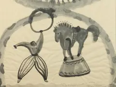Mary Stuart, Caballo de Circo, 1979, Watercolor on paper